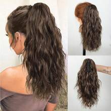 Overseas Trade Wavy Ponytail Clip, Drawstring Small Curly Ponytail New Fluffy Ponytail Wig HA2882 - Multicolor - View 9