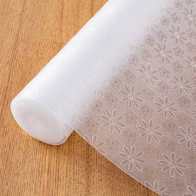 1 rulle tjockt EVA-hyllfoder, lämplig för köksskåp och lådor, lätt att skära, perfekt för kylskåp, skåp och garderober - modern design - platsbesparande förvaringslösning för moderna hem, inga fler kladdiga bänkskivor! lätt att torka av