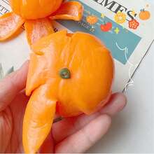 1个成人减压挤压橙汁，缓解焦虑和疲劳，趣味减压小工具，适合办公室和家庭使用，圣诞节、新年、派对小礼物 - 彩色 - 查看 6