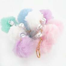 10件套一次性粉扑洁面刷、睫毛膏刷、人造毛球钥匙扣、睫毛膏化妆刷工具套装 - 彩色 - 查看 3