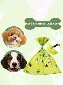 1 Roll/5 Rolls/10 Rolls/20 Rolls (15pcs/75pcs/150pcs/300pcs) Scented Thick Leak-Proof Pet Waste Bags, For Pet Waste Management - Green - View 6