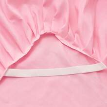 1件纯色活性染色床裙，亲肤磨毛荷叶边床品套装 - 淺粉色 - 查看 5