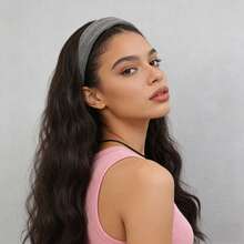 Synthetic Curly Wigs With Headband Half Wig For Women Hair Extensions Natural Black Brown Wigs Heat Resistant - Multicolor - View 1