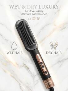 SOKANY Heated Hair Straightening Brush - Gently Cares For Your Hair, Easily Creating Smooth, Straight Hair. Designed For Women, Can Also Create Wavy Hairstyles, Making It A Must-Have Gift For Your Girlfriend On Valentine's Day. - View 8