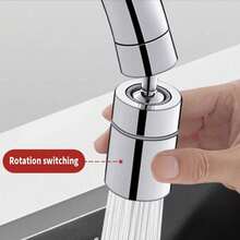 1pc 360-Degree Rotating Dual-Mode Kitchen And Bathroom Splash-Proof Faucet Bubbler, Splash-Proof Toiletries, Two Water Flow Output Modes, Faucet Extension Device, Foam Device, Rotatable Extension Device, Wash Faucet > Bathroom Sink Faucet Replacement - Faucet Accessories - View 5