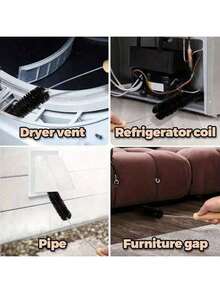 1pc Washing Machine Cleaning Brush, Dryer Vent Cleaning Brush, Hair Removal Brush, Multi-Purpose Pipe Cleaning Brush, Soft Long Handle Brush - Multicolor - View 7