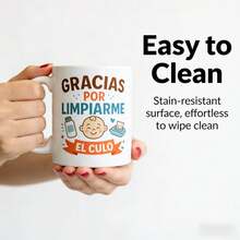 MUGFFINS Funny Mom And Dad Mug With Phrase Gracias Por Limpime In Spanish | Gift Mother A - Multicolor - View 2