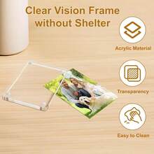 2pcs Pieces Of Car Photo Holders, Magnetic Acrylic Sun Visor Photo Clips And Photo Frames, Romantic Valentine's Day Gifts For Him, Her, Boyfriend, Girlfriend, Personalized Car Decoration Accessories - Acrylic Picture Frame - View 9
