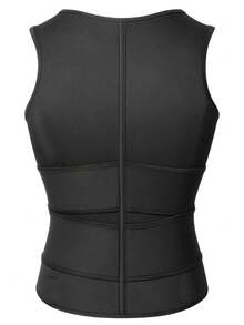 ARUNOW Ceinture de compression de sauna pour hommes, T-shirt d'entraînement, Gilet de fitness favorisant la transpiration, Top de sport, Convient pour l'entraînement en salle de gym - Noir - Voir 6