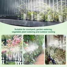 Automatic Irrigation Brass Atomizing Nozzle Group, Garden Atomizing Cooling Quick Plug Humidifier, Adjustable Nozzle, Suitable For Lawns, Lawn Automatic Drip Irrigation Systems, Potted Greenhouses (European And American Standards) - Irrigation Kit - View 9