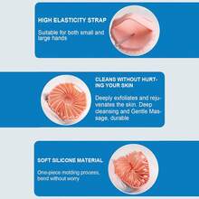 1/2 chiếc cọ tắm silicon, cọ tẩy tế bào chết toàn thân hiệu quả với dây đeo chống trượt, cọ tắm thay thế, phù hợp với mọi loại da, massage nhẹ nhàng và tẩy tế bào chết hiệu quả khi tắm. - bàn chải tắm bằng silicon - Xem 5