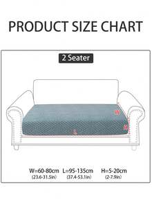 1件装毛绒沙发套，防污防滑沙发座套，四季通用沙发保护套，宠物友好型沙发垫套，可机洗不褪色不掉毛弹性沙发垫套，适用于单人、双人、三人、四人、L型沙发，沙发靠背套 - 藍色 - 查看 8