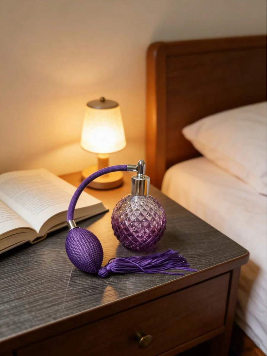 复古流苏香水可灌装玻璃喷雾瓶 - 彩色 - 查看 1