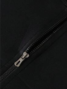 ARUNOW Neoplan Zippered Sweatshirt Waist Trainer, Elastic Fitted Warm, Easy On/Off Winter Waistband, Valentine's Day Gift - Black - View 9