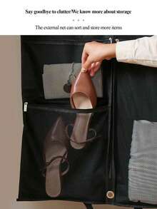 1/2/3件装拉链式衣物袋，大号西装连衣裙罩，旅行衣物收纳袋，节省空间的衣柜整理袋，适用于夹克、外套和外衣，塑料保护罩，学校用品衣物收纳袋 - 彩色 - 查看 9