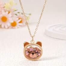 1PCS Cute Kitten, Bear, Frog Shaking Sequin Fashion Pendant Exquisite And Popular Necklace Accessory, Gift For Festivals, Parties, Music Festivals - 彩色 - 查看 3