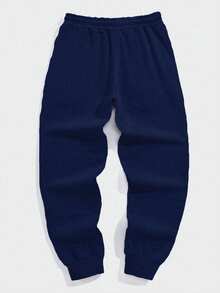 Men's Casual Outdoor Sports Pants With Drawstring, Suitable For Running, Workout, Jogging, Fitness, Versatile Navy Blue Jogger Pants - Navy Blue - View 4