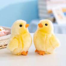 1个可爱逼真的小鸡毛绒玩具，家居客厅卧室儿童逼真小鸡填充玩偶 - 彩色 - 查看 2
