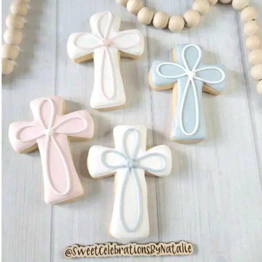 Best-Selling Easter Angel Cross Peace Dove 430 Stainless Steel Cookie Cutter DIY Baking Tool - Silver - View 1