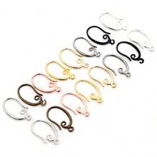 12个19x11毫米黄铜金属耳环钩线DIY首饰制作耳环夹配件 - 耳鉤 - 查看 3