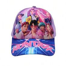 KpopDemonHuntes New Anime Demon Hunters Girl Group Printed Baseball Cap, Cartoon Merchandise Snapback - Multicolor - View 3