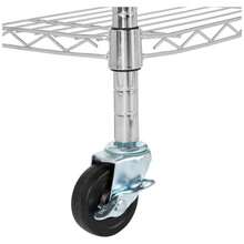 ベーシック 4段スチールラック 棚 メタルラック キッチンラック キャスター付き 耐荷重160kg 幅91.4 x 奥行35.6 x 高さ146.7cm クロム - 写真の通り - チェックする 6