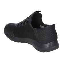 SKECHERS | Skechers Summits High Range Women's Slip-In Sneakers – Black Slip-On Shoes – Hands-Free Slip-Ins – Air-Cooled Memory Foam – Adaptive Closure – Machine Washable – Vegan – Model 403833L-BBK - Black - View 5