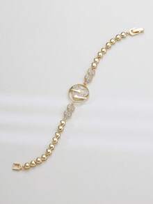 1PC 14K Gold Plated Exquisite Plated Hug Bracelet Best Gift For Friends Besties Symbol Friendship - Gold - View 5