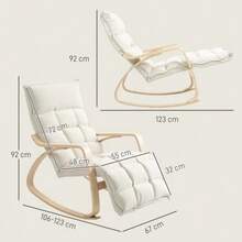 Living Room Chairs - Cream White - View 2