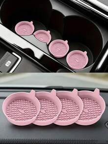2 miếng lót cốc bằng silicon chống trượt - Phụ kiện ô tô - Trang trí nội thất bền bỉ - Trang trí xe hơi - Nhiều màu - Xem 15