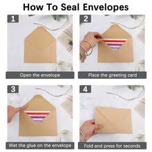 Kraft Paper Envelopes (DIN C6-162 X 114 Mm) For Letters, Greeting Cards, Invitations, Birthday Cards, White, 100 Pieces - C6 - View 4