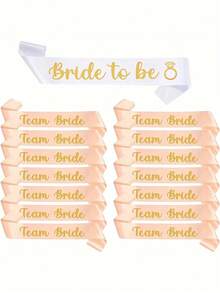 Set Selempang Satin 1 buah/8 buah/15 buah - Suvenir Pesta yang Elegan & Menyenangkan untuk Pesta Lajang, Pesta Pengantin & Pesta Pernikahan - MultiWarna - View 1