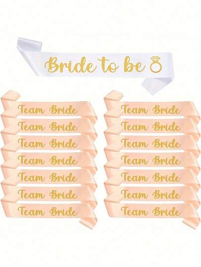 1pc/8PCS/15PCS Satin Sash Set - Sophisticated & Fun Party Favors For Bachelorette Party, Bridal Shower & Wedding Party