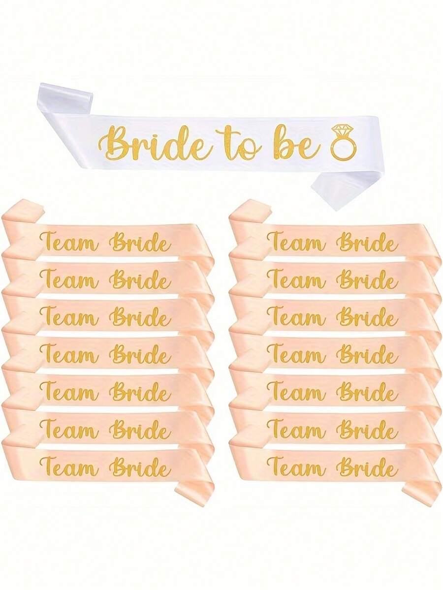 Set Selempang Satin 1 buah/8 buah/15 buah - Suvenir Pesta yang Elegan & Menyenangkan untuk Pesta Lajang, Pesta Pengantin & Pesta Pernikahan - MultiWarna - View 1