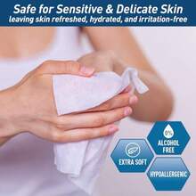 MED PRIDE Premium Wet Wipes 68 Extra Large 8"X10" Body Wipes With Aloe And Lanolin Alcohol-Free Hypoallergenic Mild Scented Wet Wipes For Adults And Seniors Pack Of 68 Wipes - 68片裝濕紙巾 - 查看 3