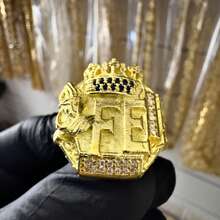 Adjustable Bible Finger Ring "The Lord Is My Shepherd; I Shall Not Want" Made From Antique Coin Identical To Gold - Gold - View 5