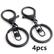4pcs Keychain Ring With Lobster Clasp Hooks Key Rngs DIY Keychains Jewelry Making Accessories Findings - Keychain Clasp Hooks Rings - View 12