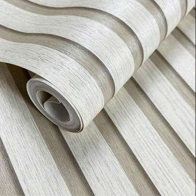 1卷加厚木条壁纸，可撕贴装饰壁纸，木条壁纸，自粘板条墙板，粘贴壁纸，可移除木纹外观，接触纸，防水乙烯基板