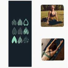 1 pieza Esterilla de yoga de 71*22 pulgadas, disponible en varios patrones florales - Esterilla de fitness antideslizante y resistente al desgaste, extra ancha y gruesa, para entrenamiento de yoga principiante en casa/profesional - Multicolor - Ver 12