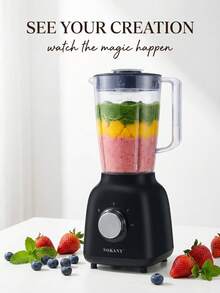 Licuadora y molinillo 2 en 1, licuadora eléctrica totalmente automática de acero inoxidable para uso doméstico, de gran capacidad, con cuchillas de acero inoxidable y vaso de alta dureza - Tipo de Enchufe A Japonés (100V) - Ver 9