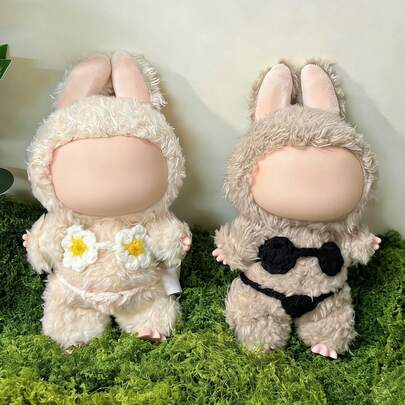 15-17cm Doll Clothes For Labubu,The Bikini Coordination Set Enhances The Fashion Sense Of Your 6.69 Inch Doll With This Cute Outfit,Featuring Advanced Softness And Craftsmanship Clothes For LABUBU,That Is More Suitable For 1st/2nd/3rd Generation Figures