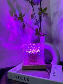 1pc Water Wave Northern Lights Atmosphere Lamp, 16 Color Changing, Touch & Remote Control, Create Romantic & Comfortable Ambiance, USB Powered, Suitable For Home Decor, Living Room Lighting, Gift Idea | Ambient Lighting | USB Powered Lamp, Water Wave Decor - Multicolor - View 4