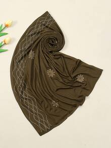 1 chiếc khăn trùm đầu Hijab bằng len Merino họa tiết hoa kim cương mới, khăn choàng thanh lịch dành cho phụ nữ Hồi giáo, mềm mại, bóng mượt, chắn gió và giữ ấm, thích hợp cho mặc hàng ngày, du lịch, dự tiệc, hoạt động ngoài trời vào mùa đông, khăn trùm đầu modal được ưa chuộng và quà tặng ngày lễ. - Nhiều màu - Xem 16