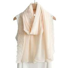 1 chiếc khăn trùm đầu bằng vải chiffon dập nổi họa tiết hoa hồng, khăn choàng chiffon màu trơn, kiểu dáng giản dị, khăn trùm đầu thanh lịch dành cho nữ. - Nhiều màu - Xem 11