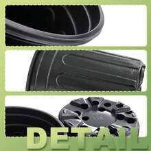 60 Pcs 1 Gallon Flexible Plant Nursery PotsThickened Soft Plastic Seedling Pot With Holes Flower Plant Container For Succulents Cuttings Transplanting Home Garden Black - Black - 查看 3