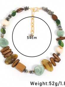 1 chiếc vòng cổ hạt cườm vỏ sò kiểu Bohemian cổ điển, nhiều màu sắc, thích hợp cho kỳ nghỉ biển, tiệc tùng dành cho nữ. - Màu xanh lam - Xem 4