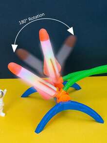 1pc Random Color Foot-Stepping Small Rocket Toys Outdoor Ejection Flying Launch Rocket Interactive Toys,Foot-Stomping - Outdoor Catapults Launch Rocket Artillery(Some Parts Are Sent Random) - Multicolor - View 3