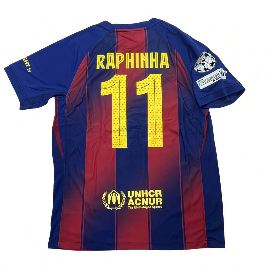 2026 Barcelona Raphinha#11 Retro Soccer Jersey, Unisex Couple Matching, Vintage Streetwear, Perfect Gift For Fans, Gym Athletic Sports Top - 預設 - 查看 1