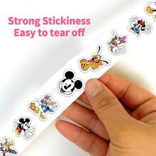 (Officially Licensed) Disney Mickey Mouse Cartoon Character Sticker Roll, 500 Sheets/Roll, Stitch Cartoon Roll Sticker, Notebook, Laptop, Phone Case Decor, Waterproof Sticker, Removable, Suitable For Water Bottle, Car, Guitar, Bicycle, Motorcycle, Skateboard, Helmet, Luggage, Diary, DIY Scrapbooking Materials, Aesthetic Sticker Pack, Valentine's Day Gift - Multicolor Random - View 4