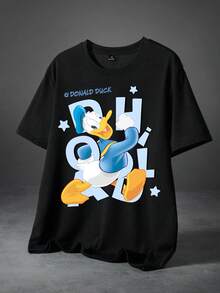 Disney Kids' Clothing - 200g Heavyweight Short Sleeve - Mickey, Minnie, Donald Duck Family Set - Four-Person Family Travel T-Shirt - 黑色 - 查看 2